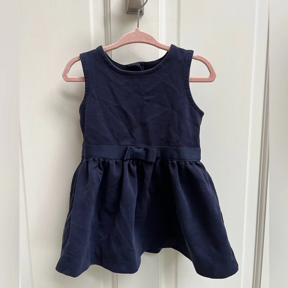 NWOT Ralph Lauren 12M Navy Blue Girls Tank Top Formal Dress